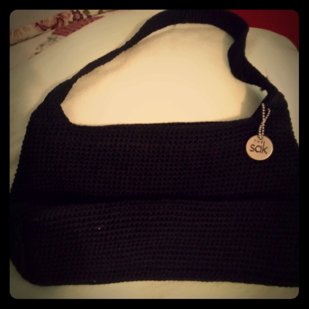 A black satchel SAKS